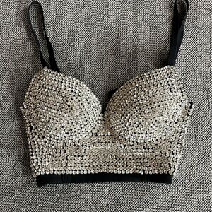 Sparkling Rhinestone Bra